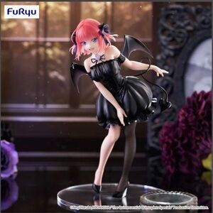 FuRyu Pink-Haired Anime Figure with Black Dress